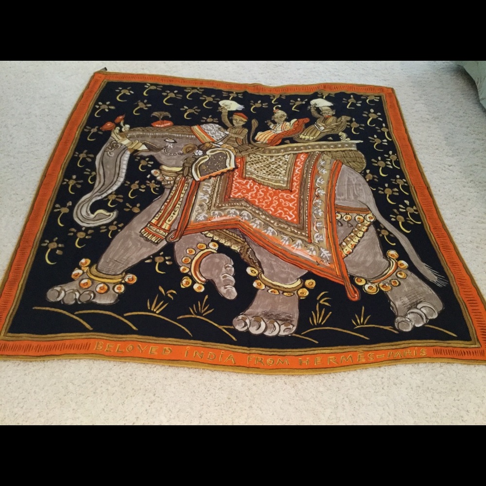 Hermès cashmere and silk wrap. Great for traveling